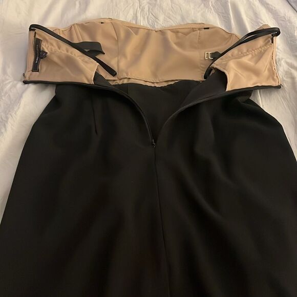 Bcbgmaxazaria Daphine dress black size 2 midi removable bra strap front pockets - Picture 11 of 16